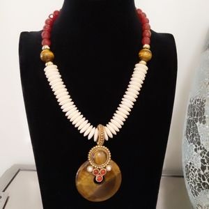 Graziano Tigers Eye Costume necklace 18 inch